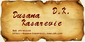 Dušana Kašarević vizit kartica
